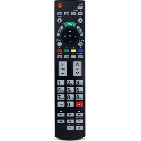 Télécommande TV Compatible avec Panasonic N2QAYB000932, Sans Configuration (1/5)