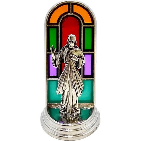 Vitral de Jesús Misericordioso de 6,5 cm