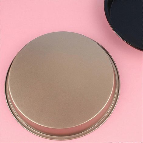 Moule à pizza rond, plaque de cuisson, moule à pizza noir de 18 cm (7 pouces). (1/5)