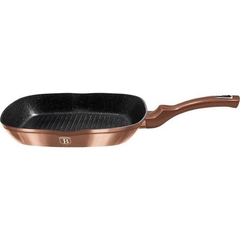 Patelnia granitowa grillowa 28 cm berlinger haus BH-1889 oro rosa noir (1/3)