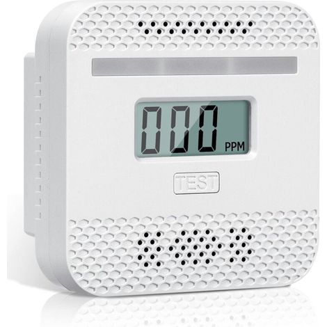 Kohlenmonoxidmelder, intelligenter Kohlenmonoxidmelder mit LCD-Bildschirm, konform mit EN 50291, mit Testtaste und LED-Statusanzeige (Mini 1 Stück) (ohne XXW) (1/4)