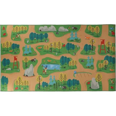 Tapis de Jeu d'Extérieur Forêt - Multi - 140 x 80 x H 0,5 cm - Livraison gratuite