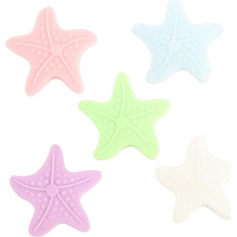 Lot de 10 butées de porte lumineuses en forme d'étoile de mer pour portes de placards de cuisine (1/4)