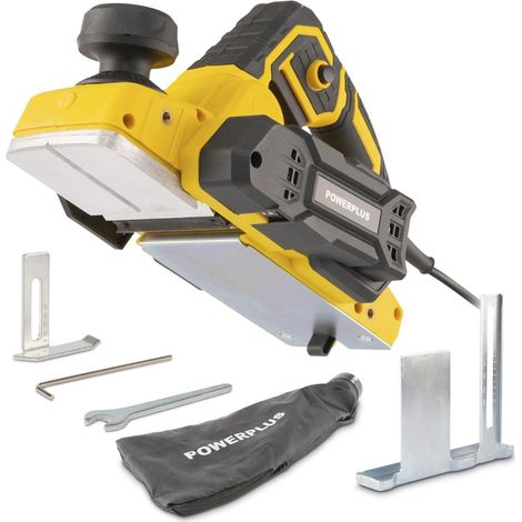 Powerplus Rabot Électrique POWX1111 - outil électrique 900 W - profondeur réglable 3 mm - 16 000 tr/min - avec 2 acc. (1/5)
