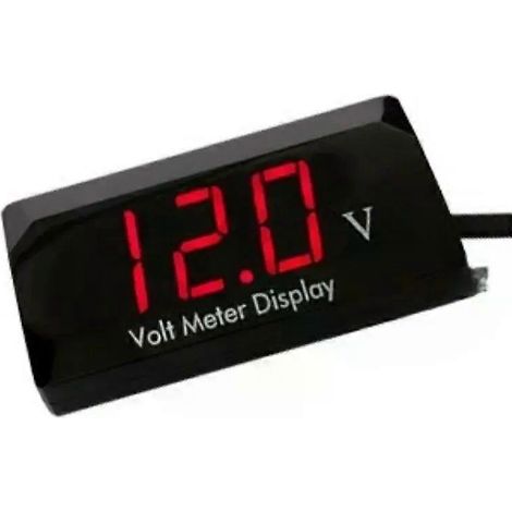 Voltmètre numérique 12 V pour voiture et moto, avec affichage LED et protection contre l'inversion de polarité - JXLGV (1/4)