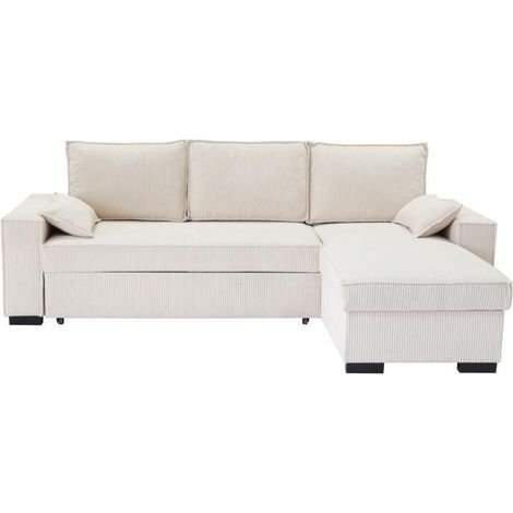 Marlon Beigefarbenes Schlafsofa 240 cm Komfortabel