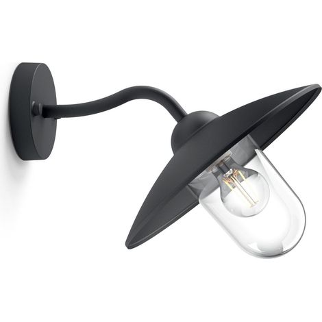Philips myGarden - Lampada a parete per esterni 37x24 cm, E27, nero 915005308601 (1/6)