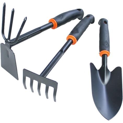 Sollbry Ensemble d'Outils de Jardinage, 3 Pièces Petite Pelle de Jardinage, Ensemble d'outils de Jardinage à Main Traditionnels, Binette à Main, Petite Pelle de Jardinage, pour Ameublir Le Sol, Désher