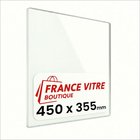 FIREPLACE - modèle : calvia - 450 x 355 x 4 mm - Vitre de cheminée pour insert et poêle à bois - verre de rechange - jusqu'à 800°C (1/5)