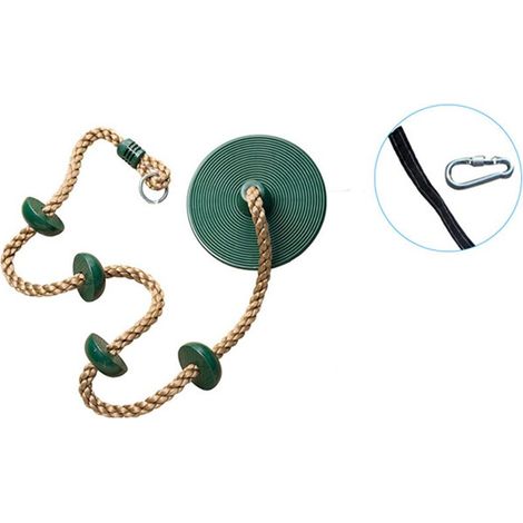 Para columpio, trapecio para pórtico, trapecio de madera con anillos, columpio de trapecio para niños al aire libre, trapecio de madera, columpio de madera para niños al aire libre, verde, 1 pieza (1/5)