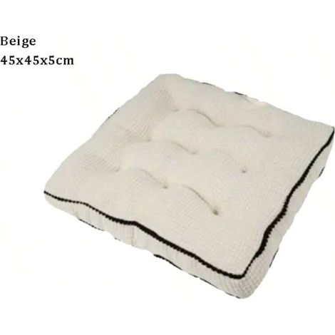 Esszimmerstuhlkissen, waschbares Wabenkissen 45 x 45 cm, für den Innen- und Außenbereich geeignet (Beige)