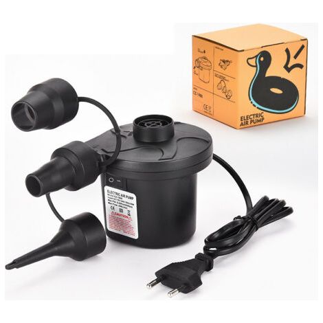 Pompe à Air Électrique Gonfleur Dégonfleur, 220V/50W Gonfleur, Pompe à Pagaies avec 3 buses, Gonfleur dégonfleur électrique pour matelas gonflables, piscines gonflables et cercle de natation (1/5)