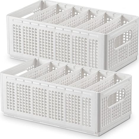 Nouvel organisateur de sous-vêtements, organisateurs de placard en tissu pour soutiens-gorge avec compartiments, rangement gain de place pour tiroirs d'armoire (1/5)