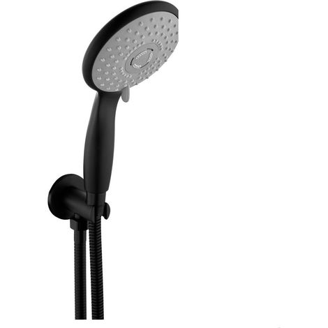 Balterley Modern Bathroom Wall Mounted Round Shower Outlet Kit Durable Brass Construction 1/2 BSP Connection - Black Finish