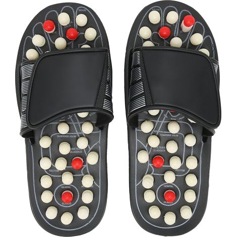 Chaussons de massage des pieds, sandales de réflexologie extérieures, chaussures d'acupression 38-39, antidouleur, relaxation, idéal cadeau.