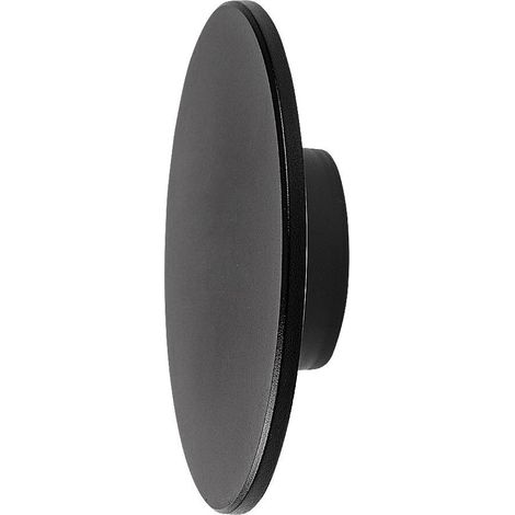 Lámpara de pared vertical moderna de disco redondo negro, Ø22cm, color variable, LED, 15W, IP65, color óxido, Rabalux (1/5)