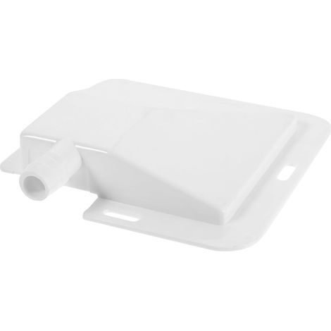 Plateau de Drainage pour Climatiseur en Plastique Blanc, Bac de Récupération des Condensats, Forme Entonnoir, Résistant la Déformation, Évite Débordements D'eau (1/5)
