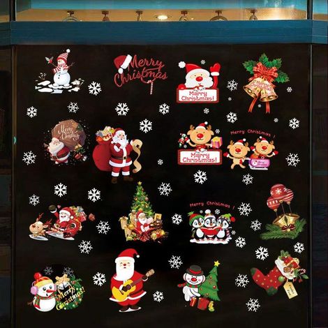 Autocollants décoratifs pour vitrines de Noël (1/5)
