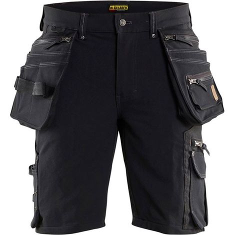 Short de travail artisan stretch 4D X1900 BLAKLADER 1988 - Noir - 44 (1/4)