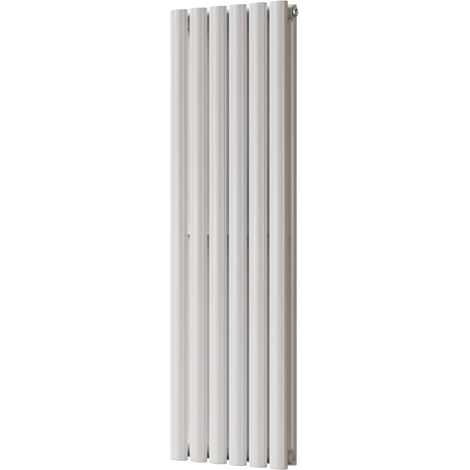 Omeara - White Vertical Radiator H1200mm x W348mm Double Panel