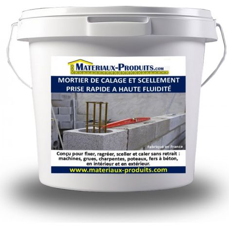 Mortier de calage et scellement prise rapide à haute fluidité - 6 Kg Gris - MATPRO