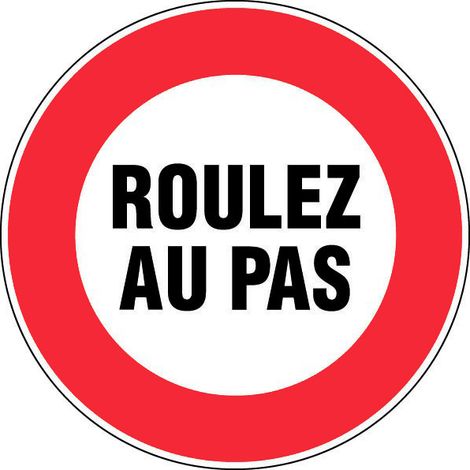 Novap – Panneau de signalisation rigide Ø450mm – Polystyrène choc – Résistance aux chocs – Trous de fixation – Visibilité 17m – 4080130