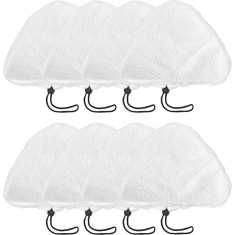 Lot de 8 Chiffons en Microfibre Pads de Nettoyage Universel Compatible avec d'autres Balais Vapeur Pièces de rechange de vadrouilles lavables