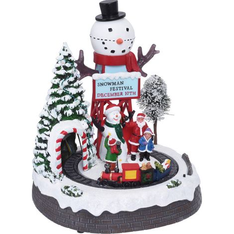 Scène de Noël d'hiver, LED, 29 cm