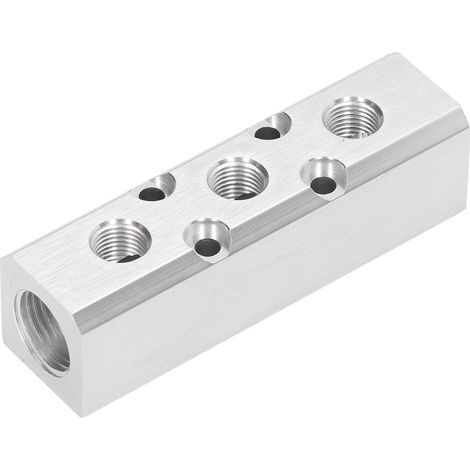 Pneumatikverteiler, Luftverteilerblock, Verbinder/Abscheider, G1/2-Einlass, G1/4-Auslass, 30 x 30 mm, SY30-02-3F (1/5)