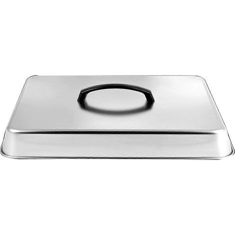 Coperchi in acciaio inox per padelle, griglie, panini, bistecche, casseruole, piastre rettangolari per grigliare, per marinare e sciogliere il formaggio (1/5)
