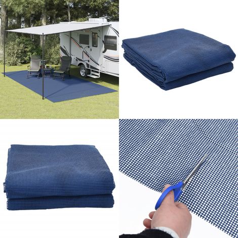 Tapis de tente bleu 6x3 m - Tapis de sol - Tapis de camping (1/5)