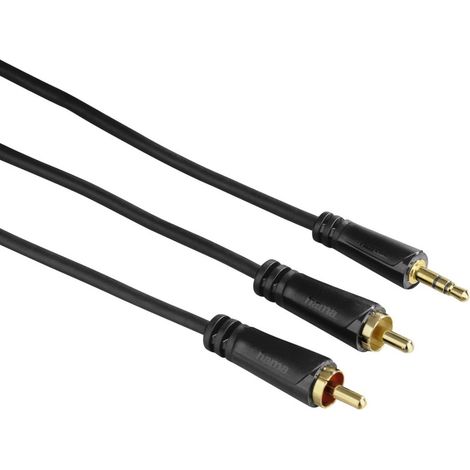 Hama 122298 1,5m Stereo 3,5mm auf 2Rca Gold Audio-Kabel
