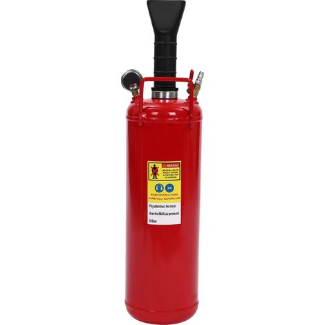 Desmontador de talones de neumáticos, capacidad de 9 L, presión máxima de 8 bar, rojo. (1/2)