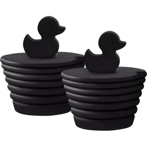 Bonde de lavabo, silicone/caoutchouc, anti-fuite, pour vasque (1/5)
