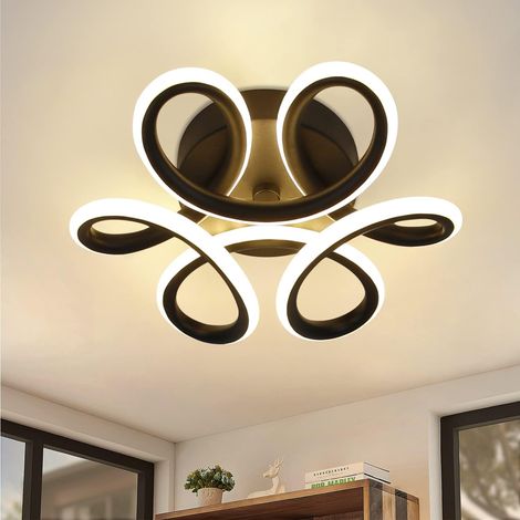 ZMH Plafonnier LED Noir Petite lampe de couloir 17W Lampe de cuisine Moderne Blanc chaud 1360LM Lampe géométrique Design pour couloir entrée chambre salon cuisine couloir studio