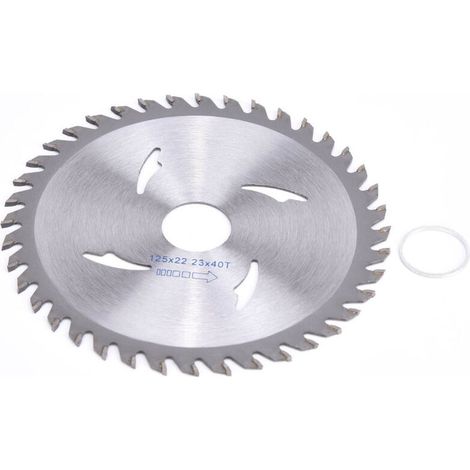 Lame de Scie Circulaire 40T, Disques de Coupe en Bois Lame Scie à Bois en Carbure Roue 125 x 22,23 mm