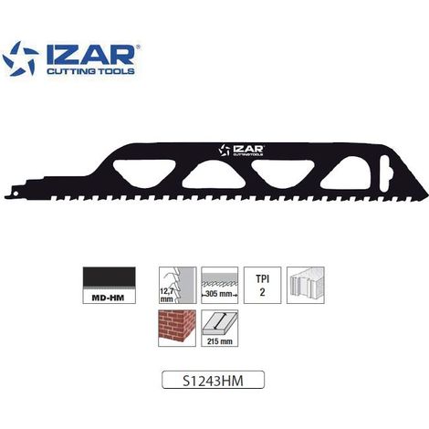 Lame scie sabre Izar S1243HM (x1) denture carbure tungstène 305mm