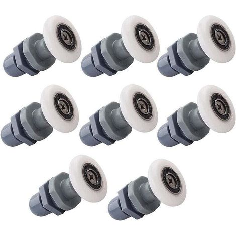 8 Pcs Roulette Porte Douche Coulissante 19mm Rouleaux pour Salle de Bains Roulettes Coulissantes Porte en Verre (1/4)