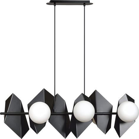 Lampadario Emibig Drifton 6 Nero 6xE14 regolabile max100cm (1/5)