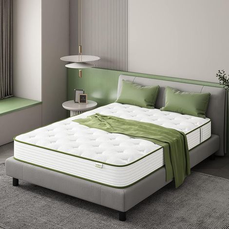 LANKOU Cool Blue Pocket Sprung 9-Zone Support System Orthopaedic Pocket Coil Mattress Medium firm