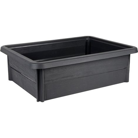 EDA – Espace potager sur pied 79 x 59 x 24,2 cm – 67 litres – Gris anthracite – Pour cultures en hauteur et espaces réduits (1/5)