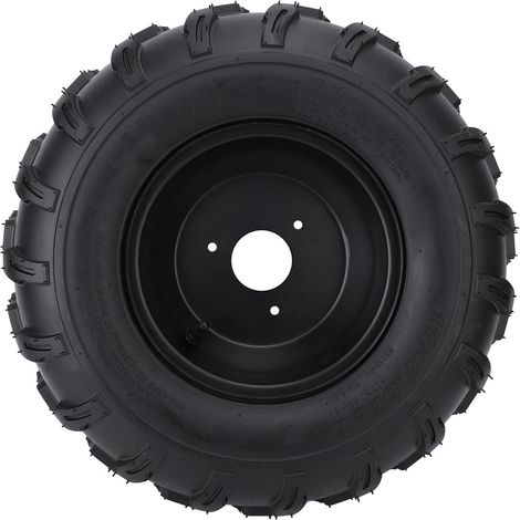 Pneu vacuum caoutchouc 8in 17X7.00-8 – Jante aluminium antidérapant texturé ATV quad tout-terrain go kart golf cart (1/5)