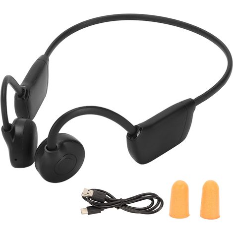 Casque Sport Bluetooth à Conduction Osseuse IPX6 Étanche sans Fil avec Micro Intégré pour Course Noir (1/5)