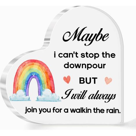Plaque décorative cœur acrylique cristal, souvenir élégant, idée cadeau pour elle ou lui（10 cm) (1/4)