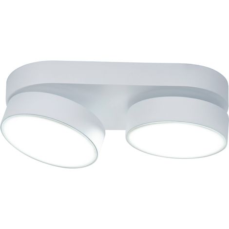 Spot plafond double blanc orientable LED 13,6W Lutec (1/3)
