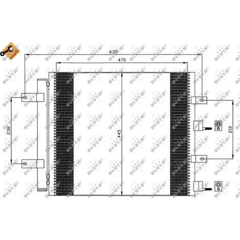 Condenseur, climatisation NRF 35604 JAGUAR XR828762 XR828837 XR853523 XR856373