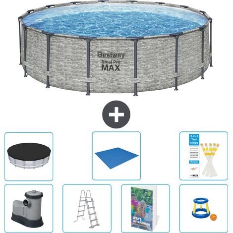 Bestway Piscina Bestway Steel Pro MAX Redonda - 488x122 cm - 8-piezas S568