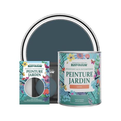 Peinture Jardin, Finition Satinée - Bleu du Soir (1/3)