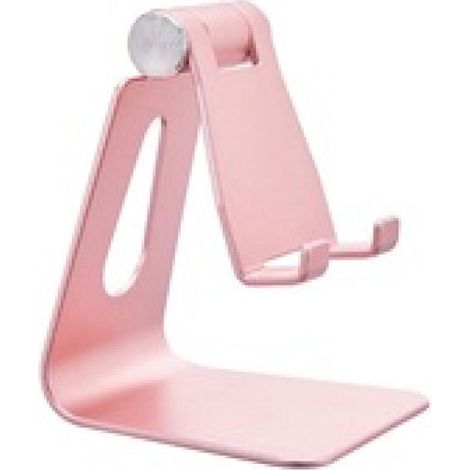 Verstellbarer Handyhalter aus Aluminiumlegierung, Tischständer, Handy-Dockingstation für den Schreibtisch, Smartphone-Halterung, Roségold