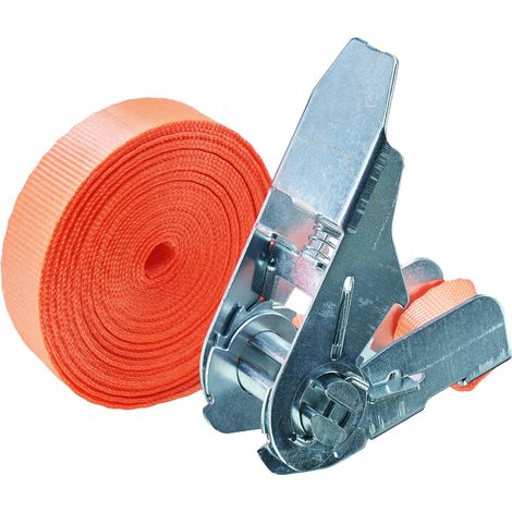 Gr .5 Meter RATSCHEN-ZURRGURT, 1-TEILIG orange CARGO LASHING BELT, 1 PART (1/2)